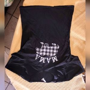 womens - mommy  black  Printed T shirt